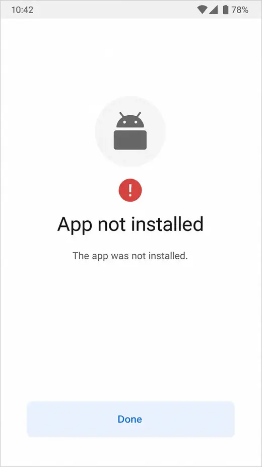 Skrin App not installed di Android